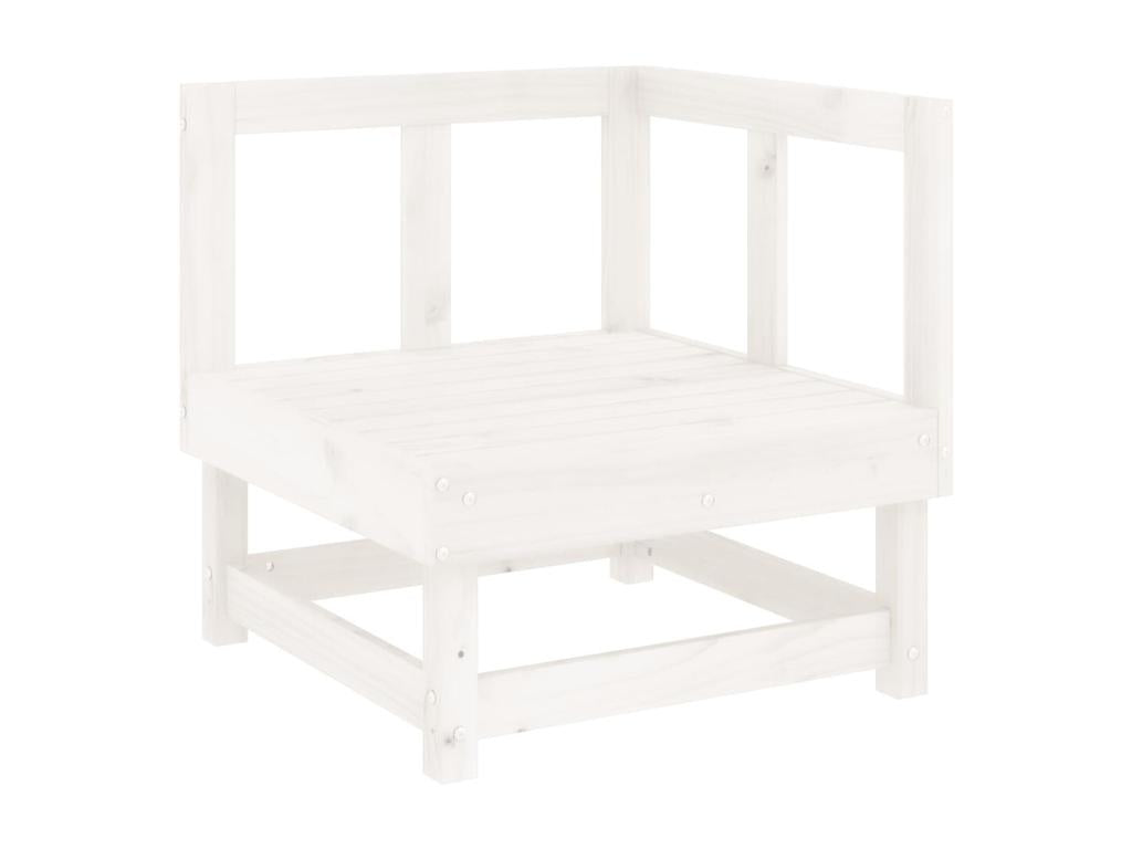 4-piece garden furniture set, white, solid pine wood DTWQ92962
