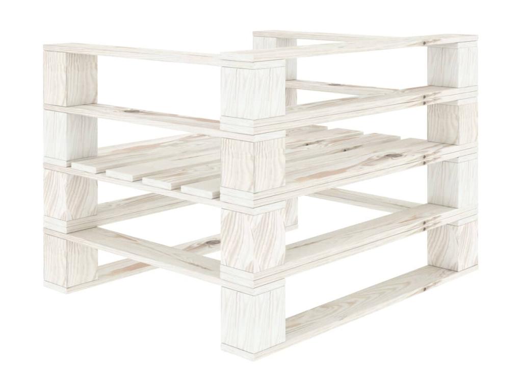 White wooden garden pallet chair 80x67.5x60.8 cm 02 0011872 SOLH52129