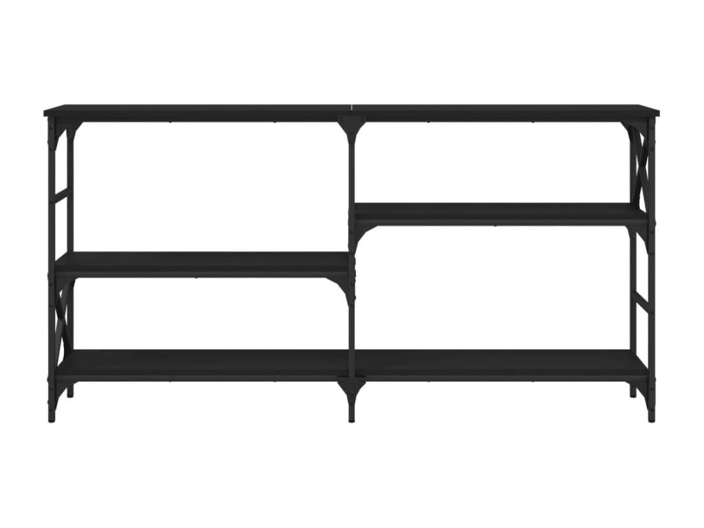 Black console table 150x29x76.5 engineered wood UCOM60478