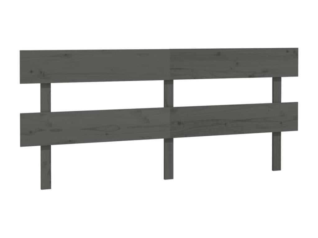 Tête de lit Gris 184x3x81 cm Bois massif de pin RRXD47109
