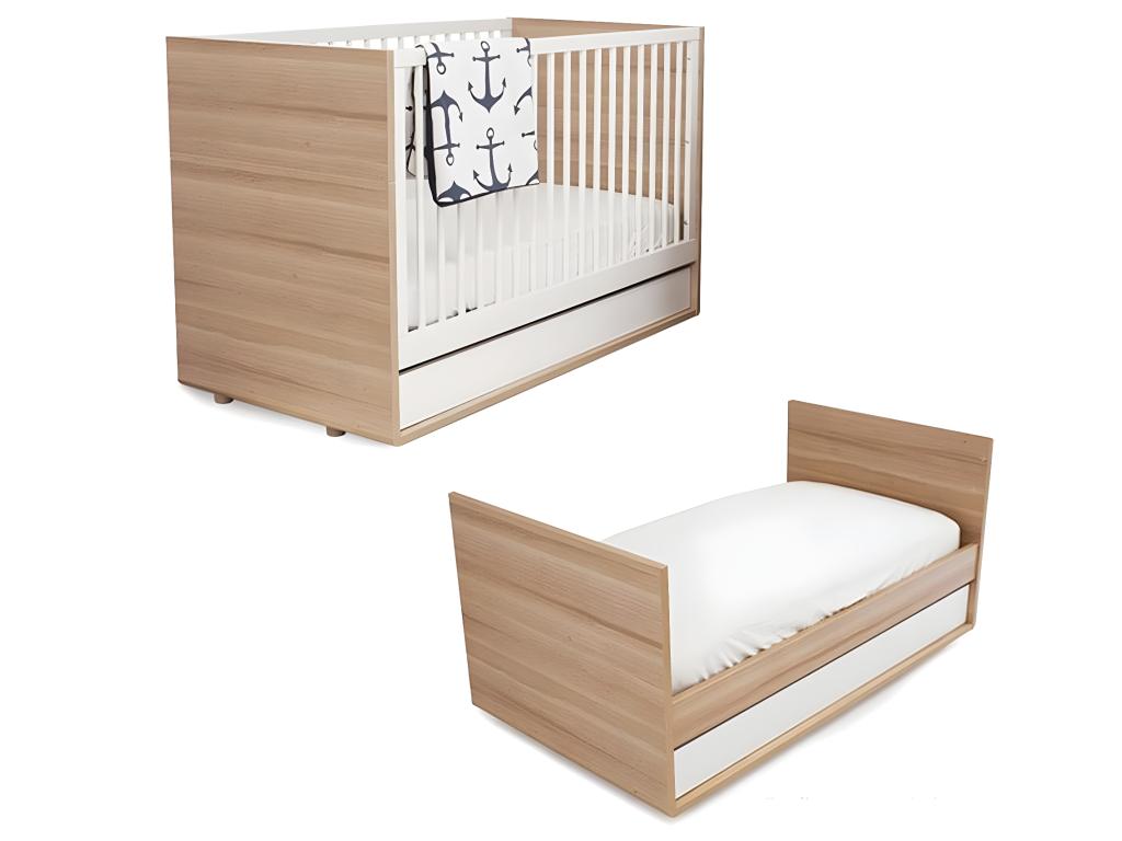 Evolve Convertible Baby Cot - Wood APCV49358