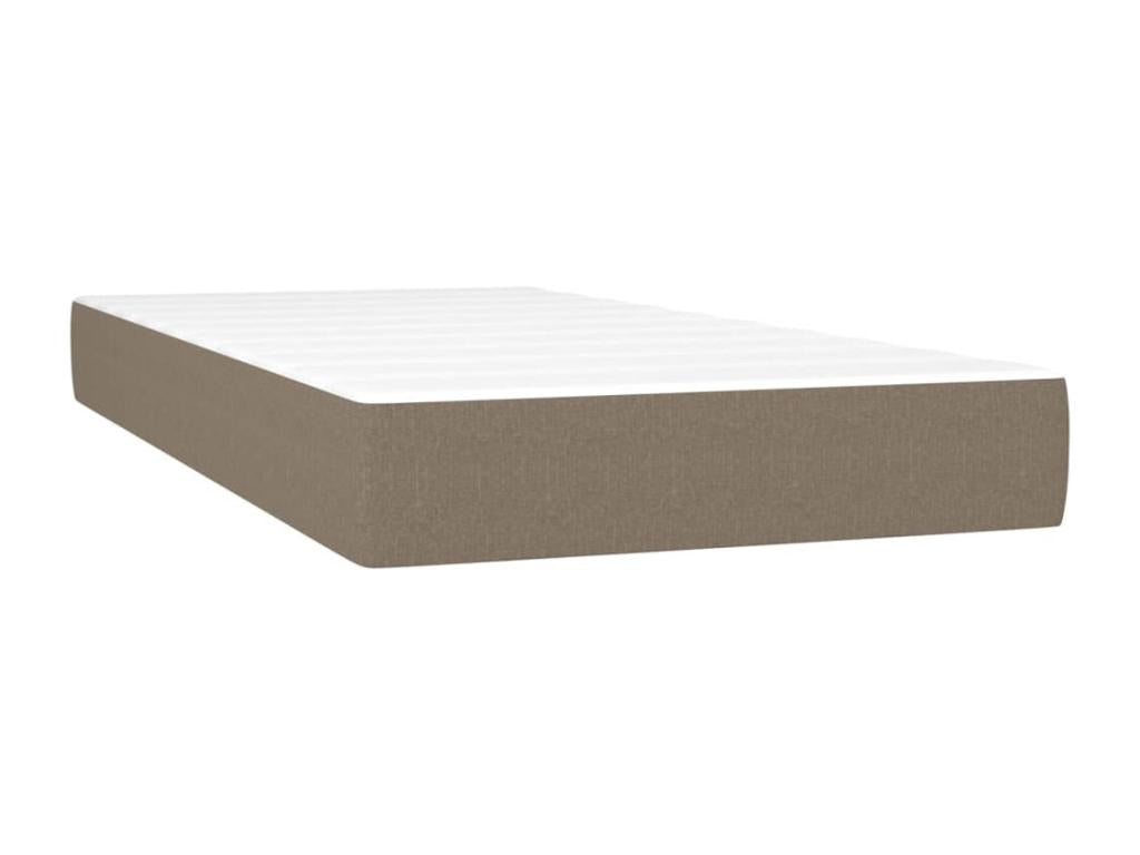 Lit à sommier tapissier avec matelas Domopure 100x200 cm Tissu CRXR27402