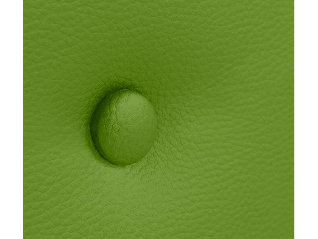 Domopure Tête de lit simili cuir lisse avec Boutons 105x105cm avec pieds Lits 105 - Vert YYXX57341