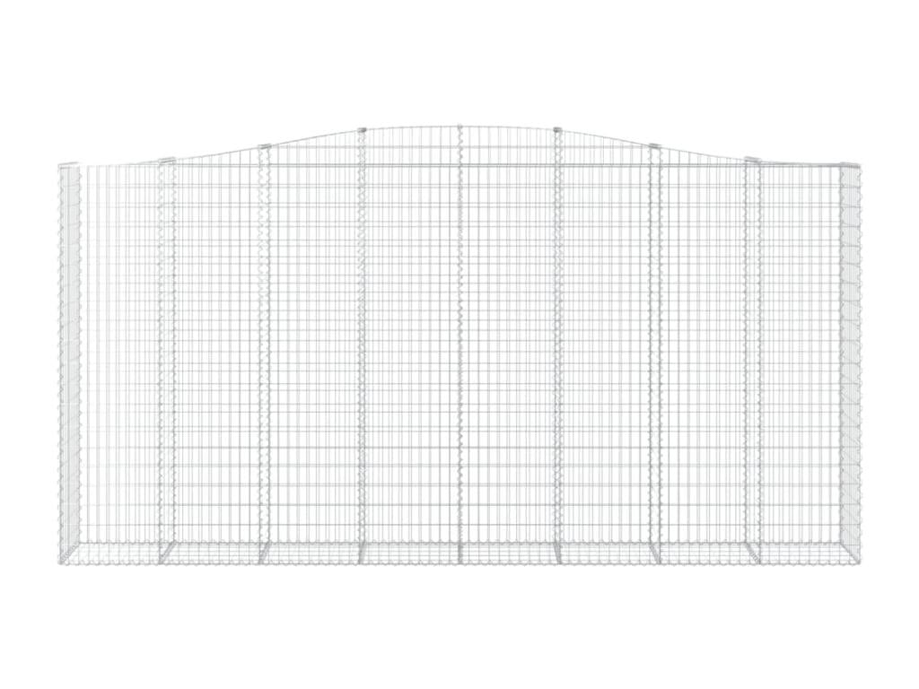 Arched gabion baskets, 3 pcs, 400x50x200-220, galvanized iron, FUCF86173