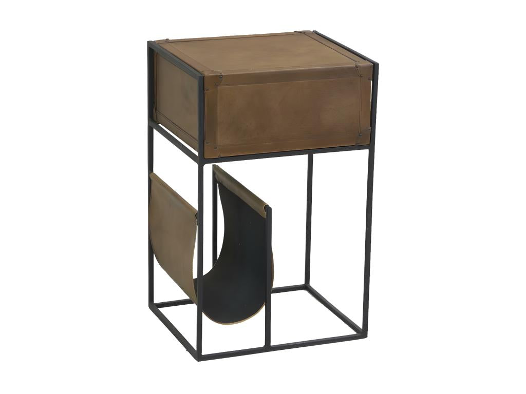 Table porte-revue en cuir JFNX62269