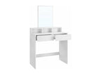White dressing table with 1 mirror and 2 drawers - W80 x H140 cm MZAN52896