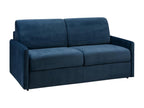 3-seater express convertible sofa in midnight blue velvet - Chicyla bed, 140 cm wide - 18 cm Chicyla mattress GKMN33969