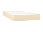 Upholstered bed base with mattress, Cream, 100x200 cm, Fabric SARH39929