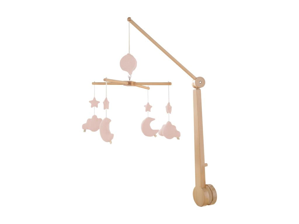 Wooden Musical Baby Mobile with 4 Toys IUXS78553
