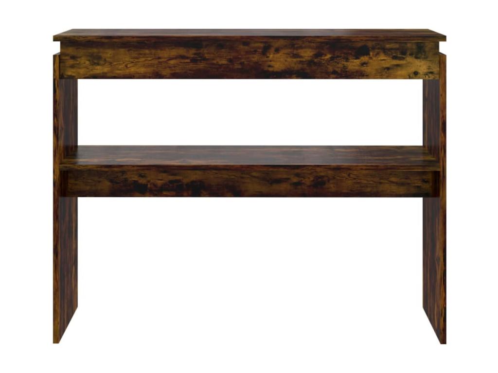 Smoked oak console table, 102x30x80 cm, engineered wood, JQLV86388