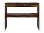 Smoked oak console table, 102x30x80 cm, engineered wood, JQLV86388
