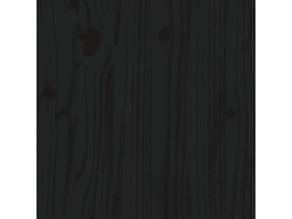 Tête de lit Noir 106x4x100 cm Bois massif de pin CLYQ55495
