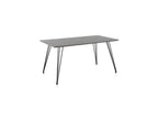 Dining Table Black/Light Concrete - Domopure JFMO20531
