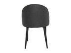 Decohaute comfortable velvet chair with black metal legs – Modern style – Dark Grey color SBWL33909