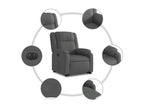 Dark grey fabric electric recliner chair WGHS08953