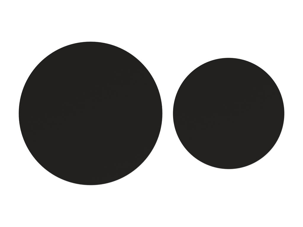 Tables basses rondes en rotin et plateau noir lot de 2 - Domopure XBGH83664