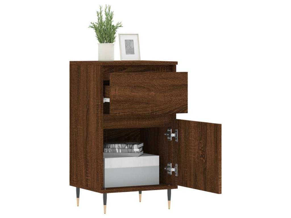Buffets 2 pièces chêne marron 40x35x70 cm bois d'ingénierie NRFV84582