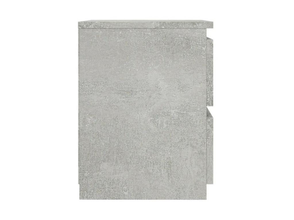 Table de chevet 2 tiroirs bois gris effet béton Ricio FFRC45244