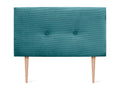 Domopure Plain Corduroy Headboard with Buttons 95x115 with Bed Legs 80/90 - Turquoise DVYE92346