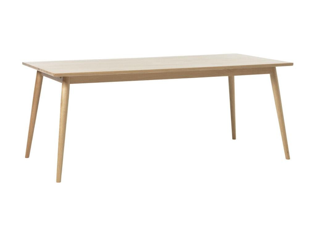 Decohaute - Extendable dining table for 8 to 10 people in wood, 190-280x90cm - Light wood DMHZ22050