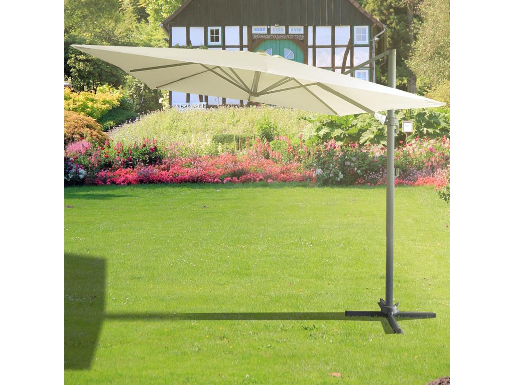 Domopure Roma Deluxe Aluminum Cantilever Parasol 300x400x280 cm ZQXM47652