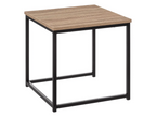 Set de 2 table carrée en MDF chêne et métal noir - L- 45 x P- 45 x H- 45 cm ISLO08495