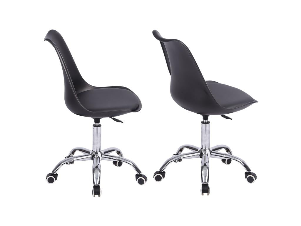 Chaise de bureau réglable en hauteur noire Domopure VIXT56293