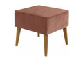 Domopure 205 Pink Pouf 41x45x45cm Upholstery Wooden Legs XRHT60781