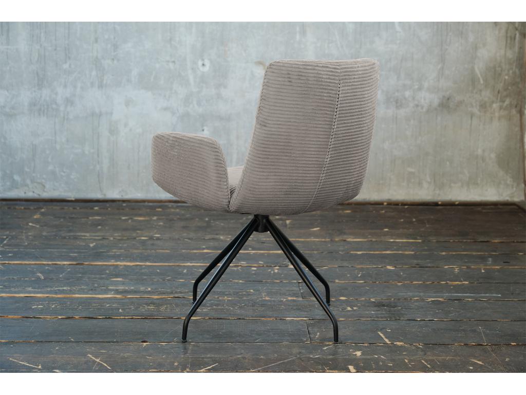 Armchair - stone grey corduroy - CHARME EIXP48318