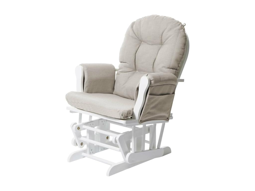 White wooden reclining armchair with adjustable function, 57x44x91 cm, 04 0006270 AMWG42027