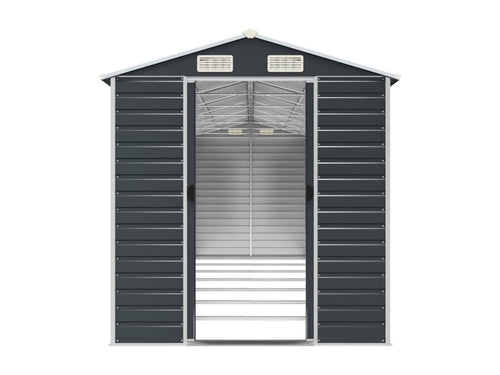 Abri de jardin anthracite 191x640x198 acier galvanisé KKUJ15001