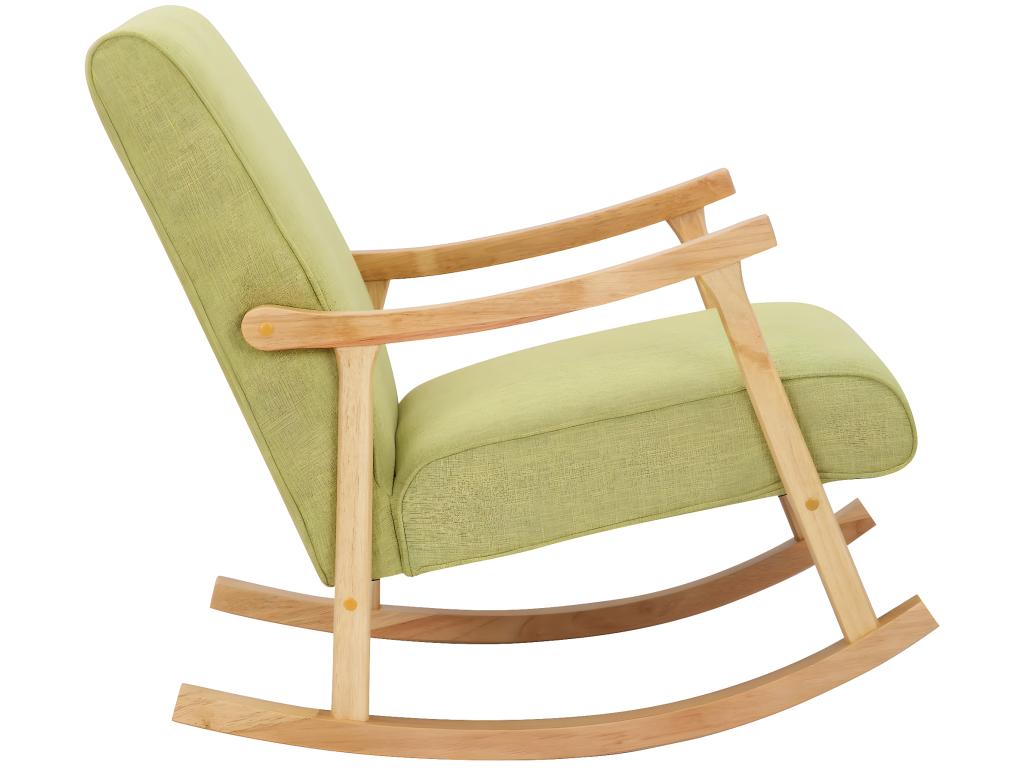 Rocking chair - Fabric / Wood - Light green - Morelia MWJE95909