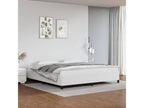White bed frame 200x200 cm faux leather DPWT17957