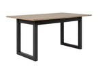 Extendable dining table 160-200 cm - Domopure oak and anthracite - Domopure PXNS53788