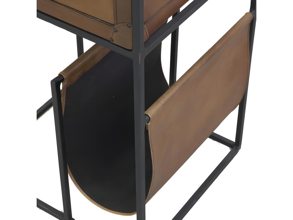 Table porte-revue en cuir JFNX62269