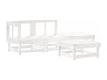 4-piece garden furniture set, white, solid pine wood DTWQ92962