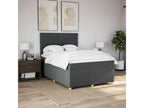 Sommier à Domopure de lit avec matelas Gris foncé 160x200cm Tissu IVOG89404