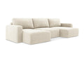 Panoramic convertible sofa in Chenille - light beige - Decohaute BESP97218