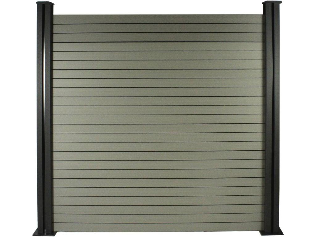 Chicyla 8x1.6m Composite Fence - Free Chicyla Fixing Kit - Grey BMLZ16169