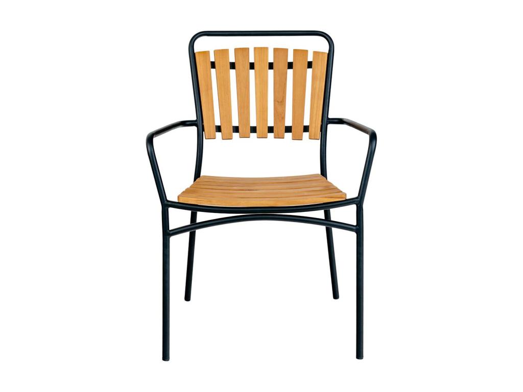 Domopure black teak garden chair. HHNU61359