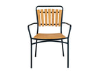 Domopure black teak garden chair. HHNU61359
