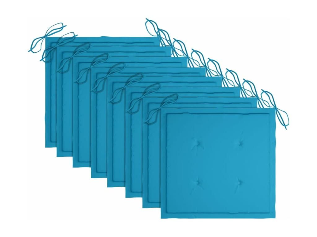 Chaises Domopure avec coussins 8 pièces Bois de teck solide NYEN80841