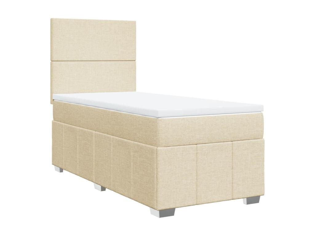 Domopure bed base with mattress, Cream 100x200 cm, Fabric AHWD86940
