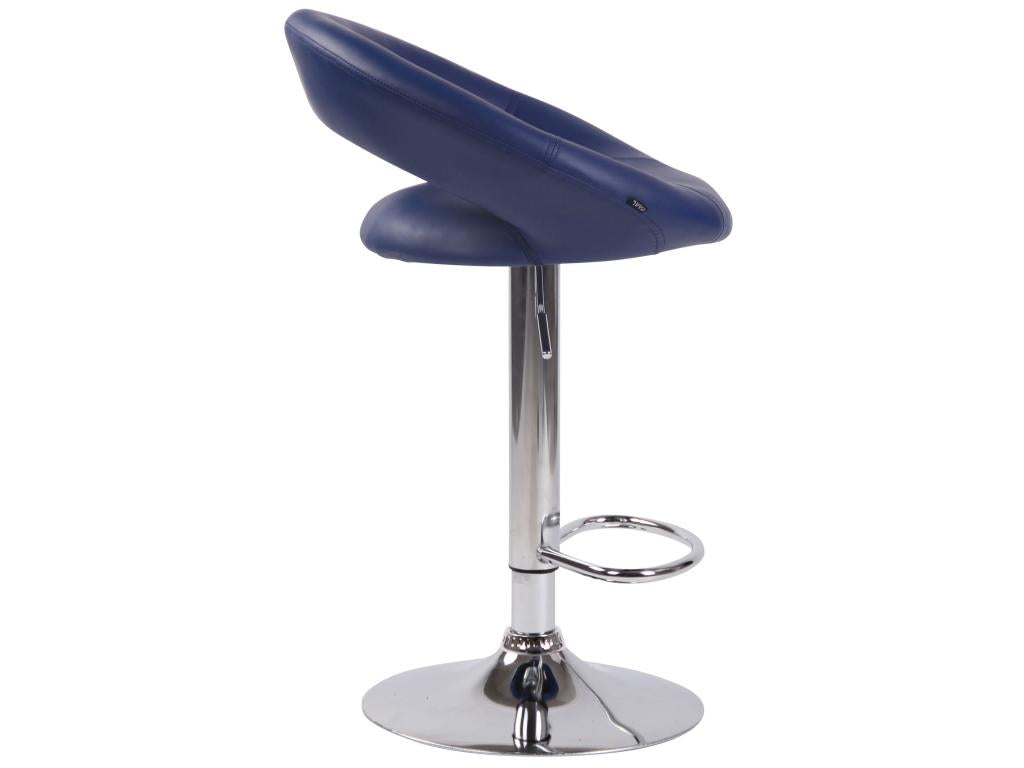 Bar stools - Faux leather / Metal - Blue - Domopure ACTO92665