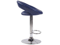 Bar stools - Faux leather / Metal - Blue - Domopure ACTO92665