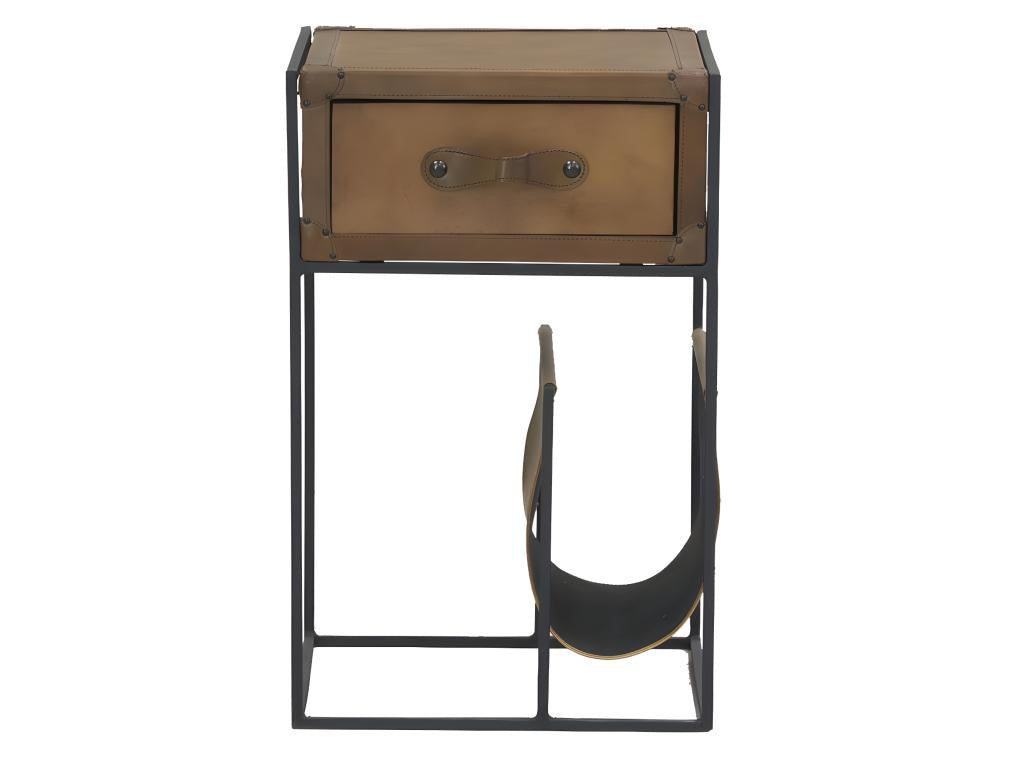 Table porte-revue en cuir JFNX62269