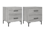 Chicyla bedside tables, 2 pcs, grey, 40x35x47.5 cm, UFHA13931