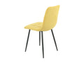 Decohaute - Set of 4 Yellow Fabric Chairs with Anthracite Grey Metal Legs WHXO60649