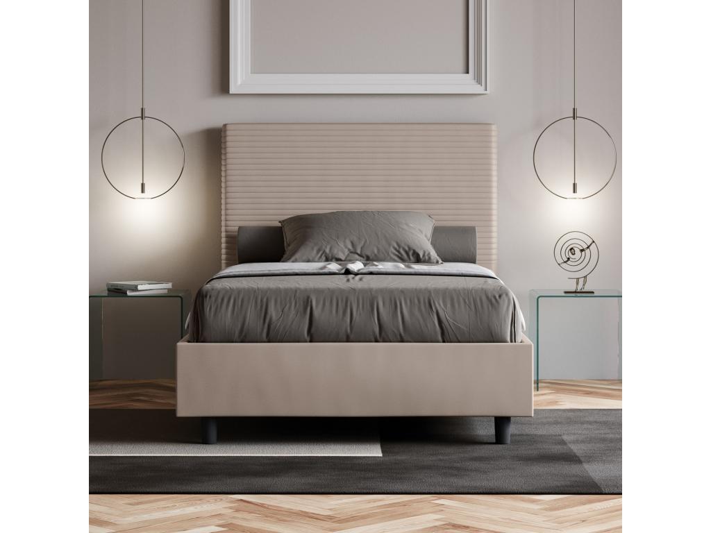Domopure 100x200 bed with dove grey slatted base TGQX00426