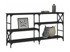 Black console table 150x29x76.5 engineered wood UCOM60478